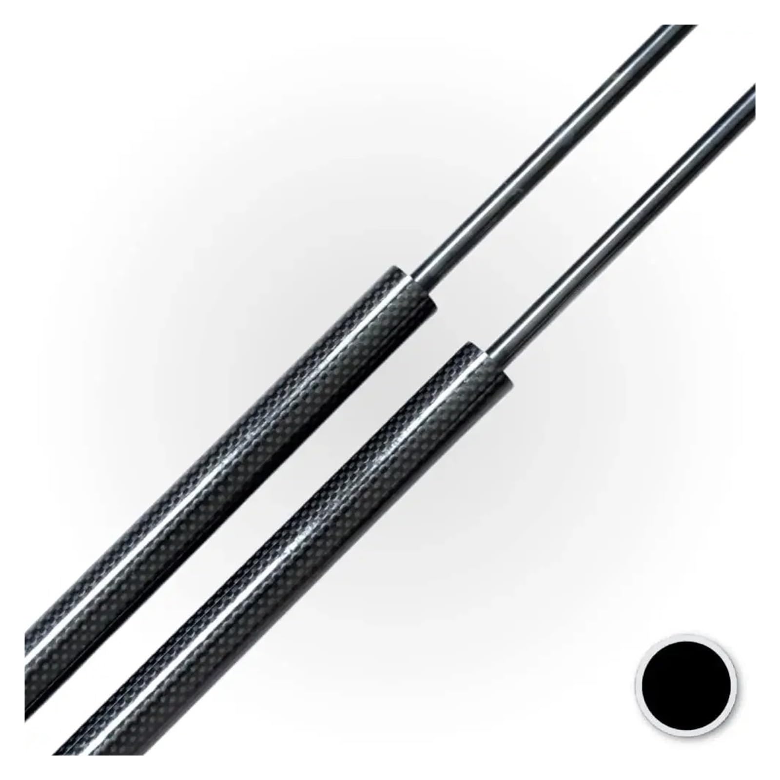 Gasfeder Heckklappe 2PCS Stamm Streben Für Nissan Für Patrol Y62 SUV Mit Power Heckklappe 2010-heute Heckklappe Boot Lift Unterstützt Gas Quellen Heckklappendämpfer(Black Carbon Fiber) von AJHJET