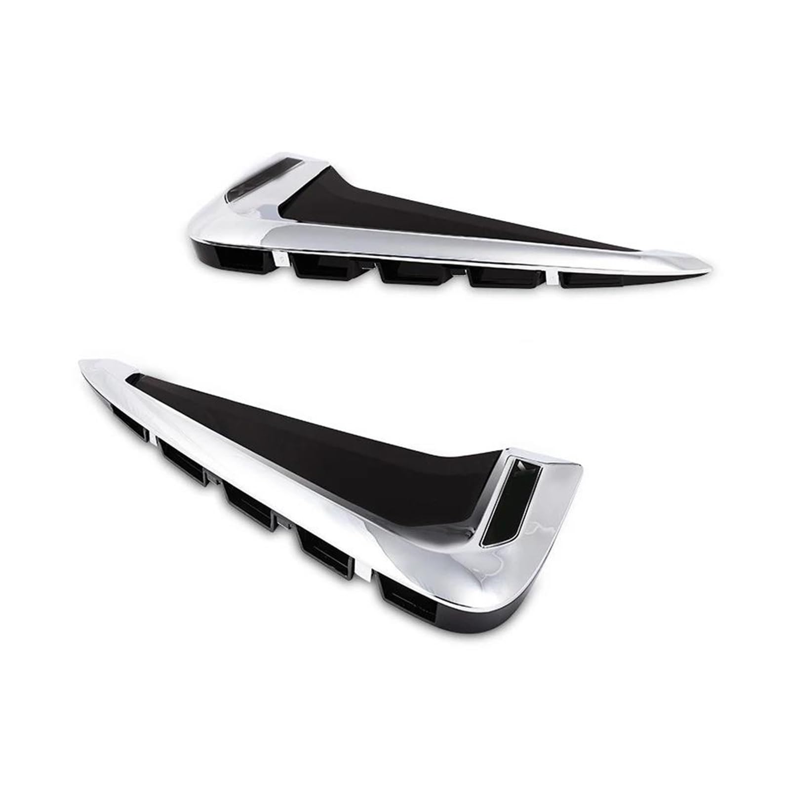 Innen Zierleisten Dekoration 2PCS Seitenflügel Luftstrom Kotflügel Grill Outlet Intake Vent Trim Für X5 F15 2014 2015 2016 2017 Innenzierleiste(Silber) von AJHJET