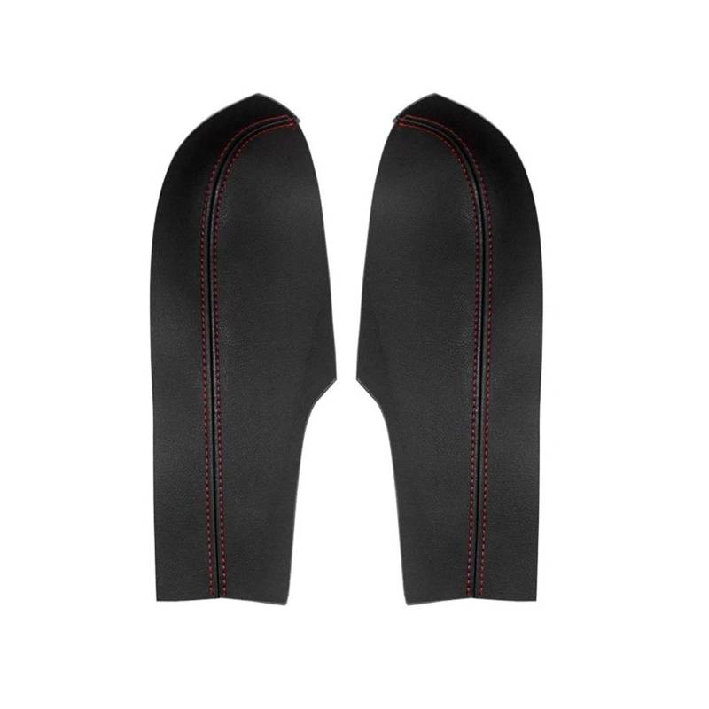 Innen Zierleisten Dekoration Auto Türgriff Armlehne Panel Mikrofaser Leder Abdeckung Trim Für Civic 8th Gen Limousine 2006 2007 2008 2009 2010 2011 Innenzierleiste(4 Stück,Black-red line) von AJHJET