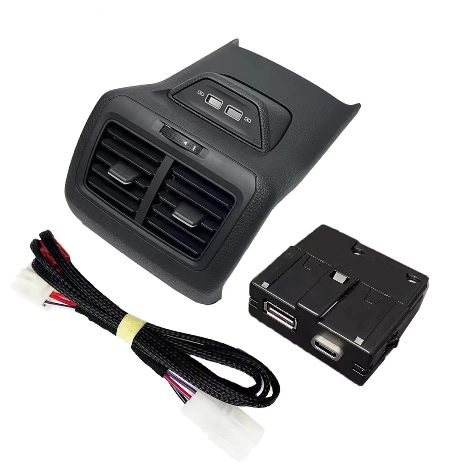 Klimaanlage Outlet Für VW Für Golf 7 MK7 2013-2017 2019 82V 5GG864298B 5GG 864 298B Hinten Air Outlet Vent Trim Rahmen Montage Mittelarmlehne Mit USB Luftauslass Klimaanlage von AJHJET