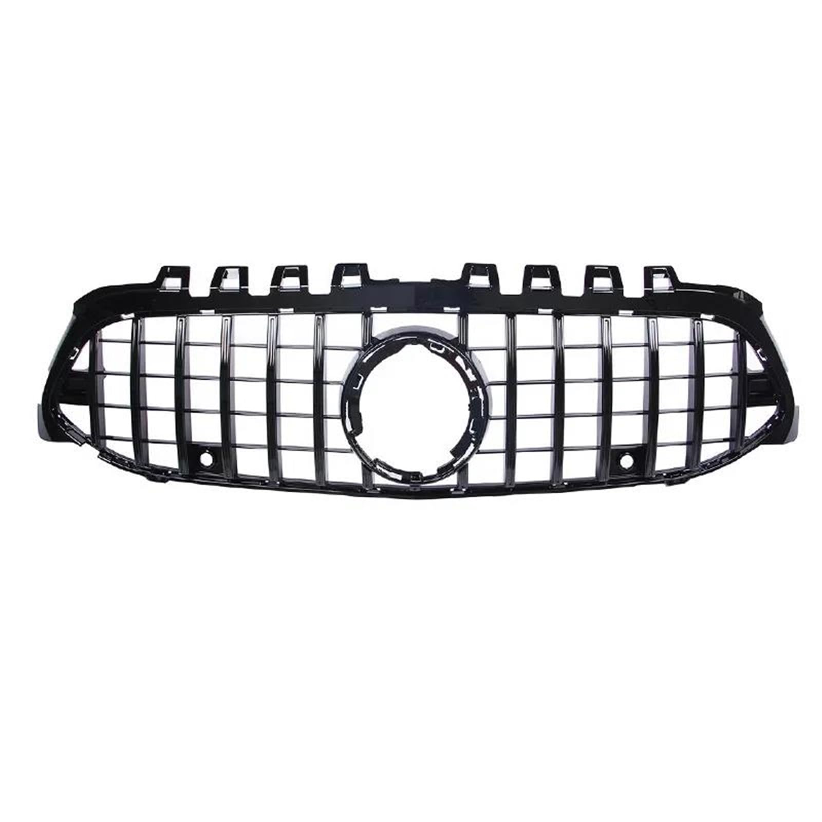 Racing-Kühlergrill Auto-Frontgrill, Frontstoßstangengrill, Auto-Frontgrill, Frontstoßstangengrill Für Benz A-Klasse W177, Kühlergrill A180, A200, A260, A45 2018+ Glänzender Kühlergrill(Black no camera von AJHJET