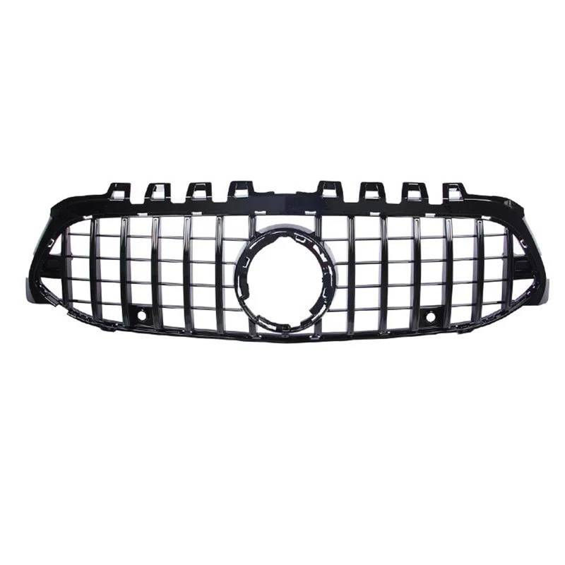 Racing-Kühlergrill Auto-Frontgrill, Frontstoßstangengrill, Auto-Frontgrill, Frontstoßstangengrill Für Benz A-Klasse W177, Kühlergrill A180, A200, A260, A45 2018+ Glänzender Kühlergrill(Black no camera von AJHJET