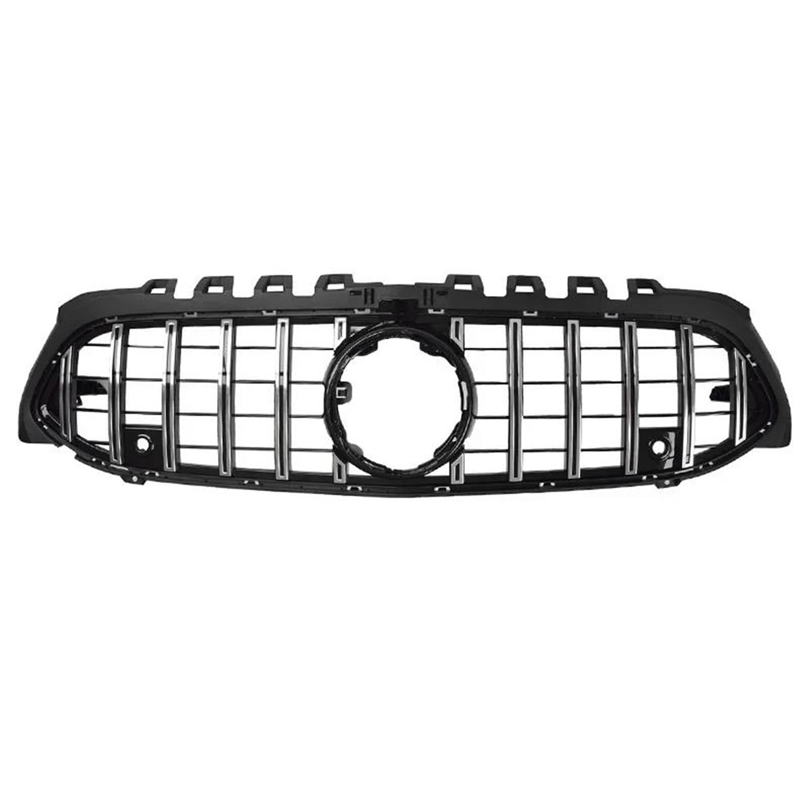 Racing-Kühlergrill Auto-Frontgrill, Frontstoßstangengrill, Auto-Frontgrill, Frontstoßstangengrill Für Benz A-Klasse W177, Kühlergrill A180, A200, A260, A45 2018+ Glänzender Kühlergrill(Silver with cam von AJHJET