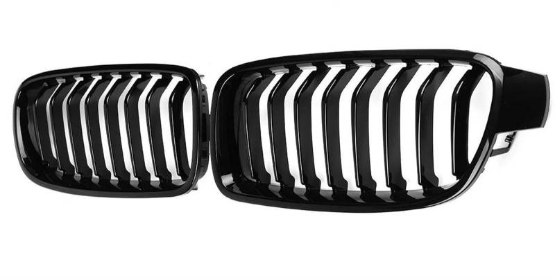 Racing-Kühlergrill Auto Frontstoßstange Racing Grille Grill 1 Paar Nierengrills Für 3er F30 F31 F35 F80 2012 2013 2014 2015 2016 2017 2018 Glänzender Kühlergrill von AJHJET