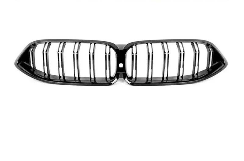 Racing-Kühlergrill Auto Vorderen Stoßfänger Niere Haube Grille Auto Zubehör Für 8 Serie G14 G15 G16 2018 2019 2020 2021 2022 Glänzender Kühlergrill(Dual Gloss Black) von AJHJET