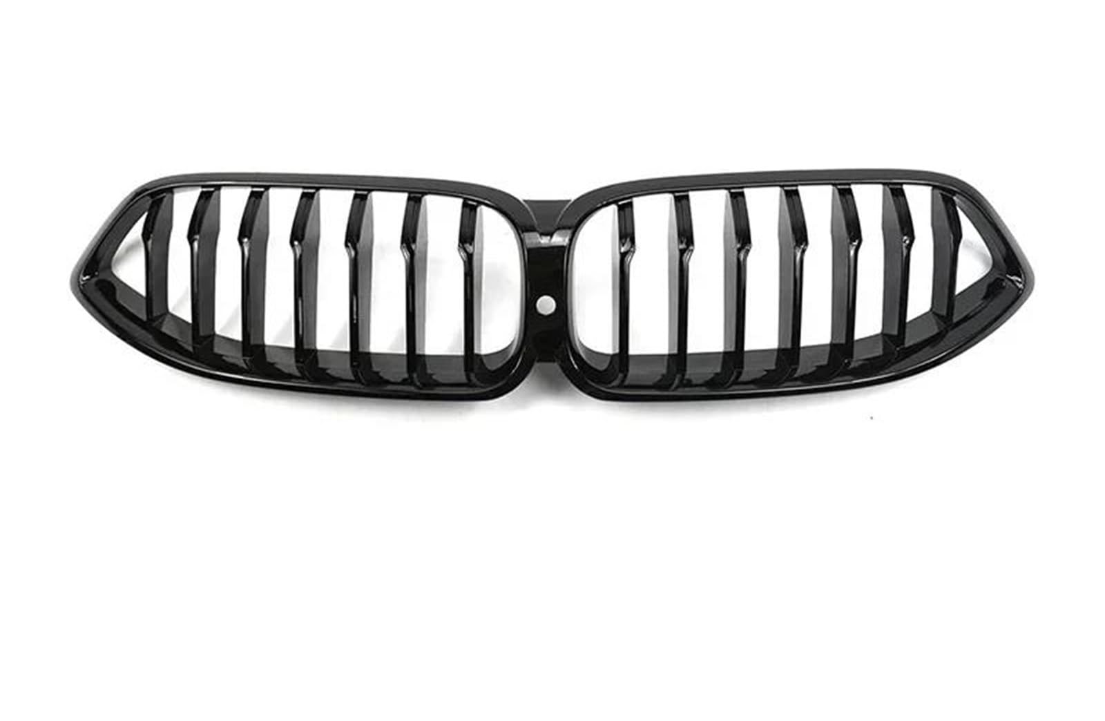 Racing-Kühlergrill Auto Vorderen Stoßfänger Niere Haube Grille Auto Zubehör Für 8 Serie G14 G15 G16 2018 2019 2020 2021 2022 Glänzender Kühlergrill(Single Gloss Black) von AJHJET