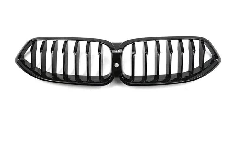 Racing-Kühlergrill Auto Vorderen Stoßfänger Niere Haube Grille Auto Zubehör Für 8 Serie G14 G15 G16 2018 2019 2020 2021 2022 Glänzender Kühlergrill(Single Gloss Black) von AJHJET