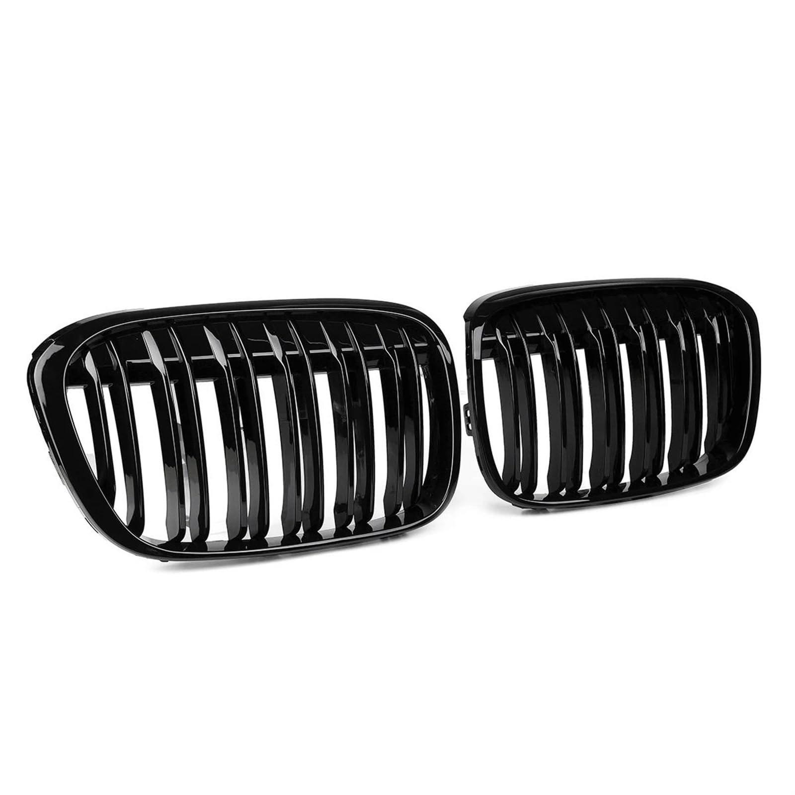 Racing-Kühlergrill Doppellinie Auto Frontstoßstange Nierengrill Renngrill Glänzend Schwarz Für Für X1 F48 F49 2016 2017 2018 2019 2020 Glänzender Kühlergrill von AJHJET