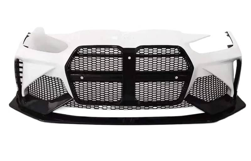 Racing-Kühlergrill Dry Carbon Fiber Front Stoßstange Grill Front Gesicht Auto Grille Upgrade Körper Kit Für M3 G80 Für M4 G82 2021 + Glänzender Kühlergrill von AJHJET