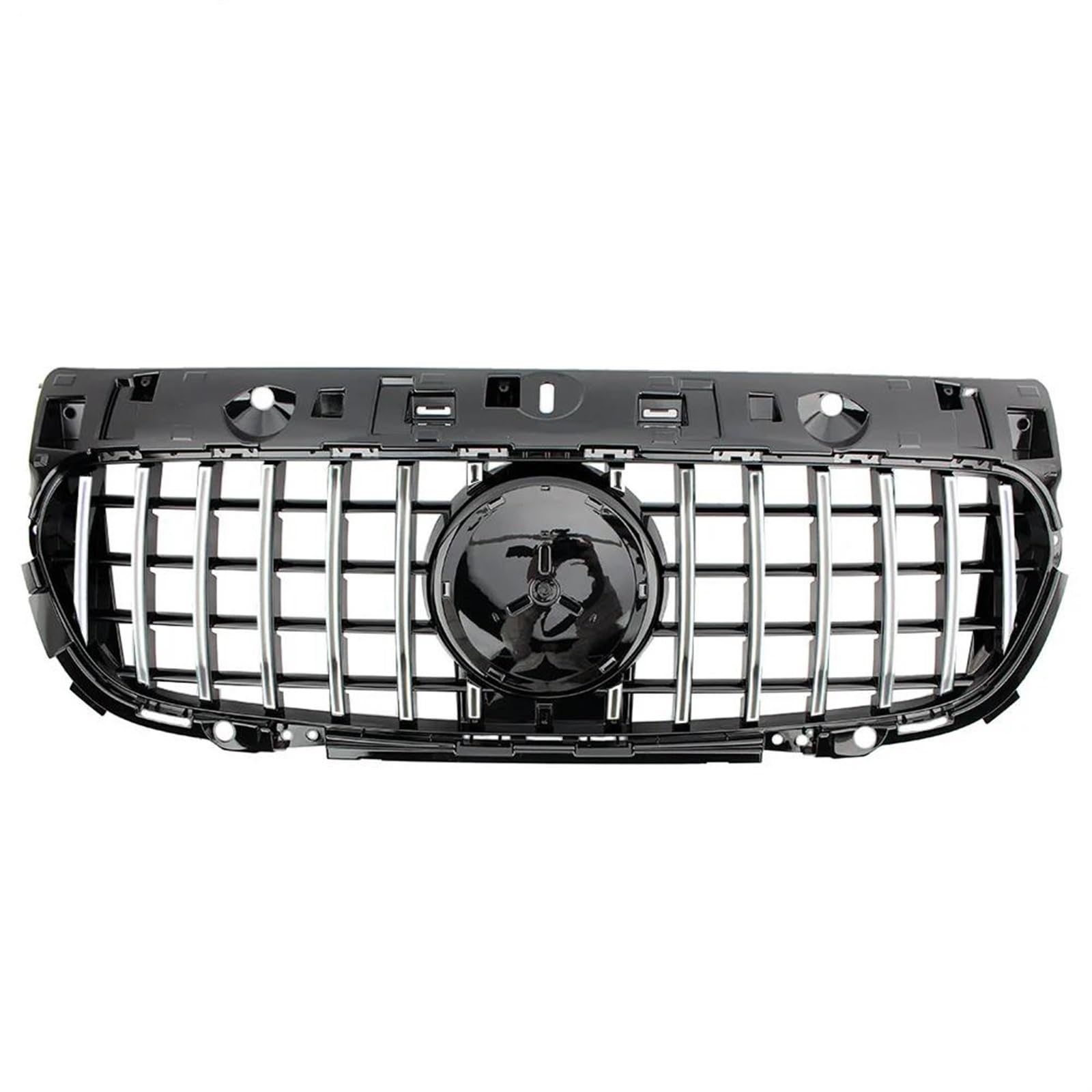 Racing-Kühlergrill Für Benz Für Citan W416 2021 2022 2023 Vorne Racing Facelift Grille Oberen Stoßfänger Kühlergrill Glänzender Kühlergrill(Silber) von AJHJET