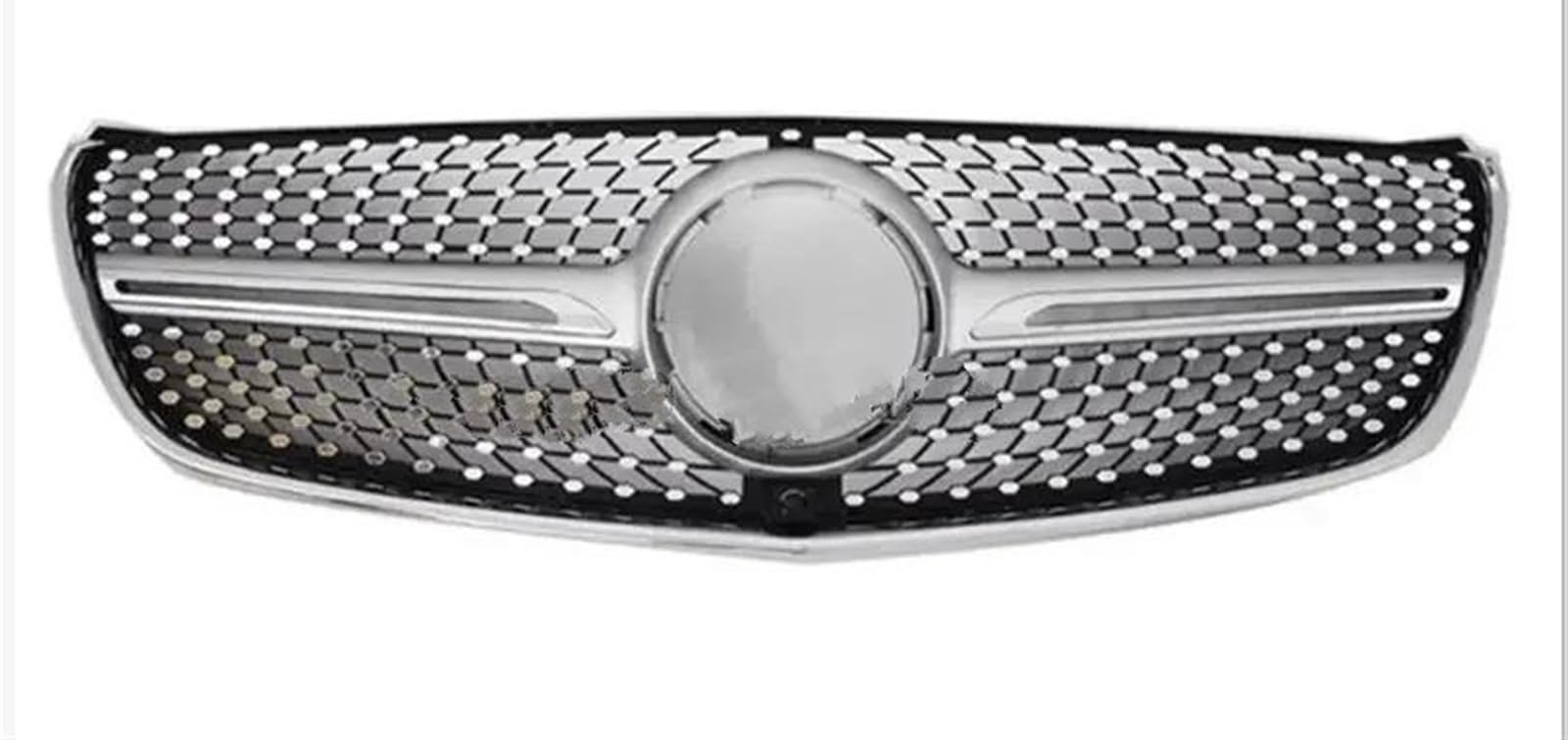 Racing-Kühlergrill Für Benz Für V-Klasse W447 V260 V250 2015 2016 2017 2018 2019 Diamantgrill Schwarz Silber Frontstoßstange Renngrill Glänzender Kühlergrill(Style A) von AJHJET