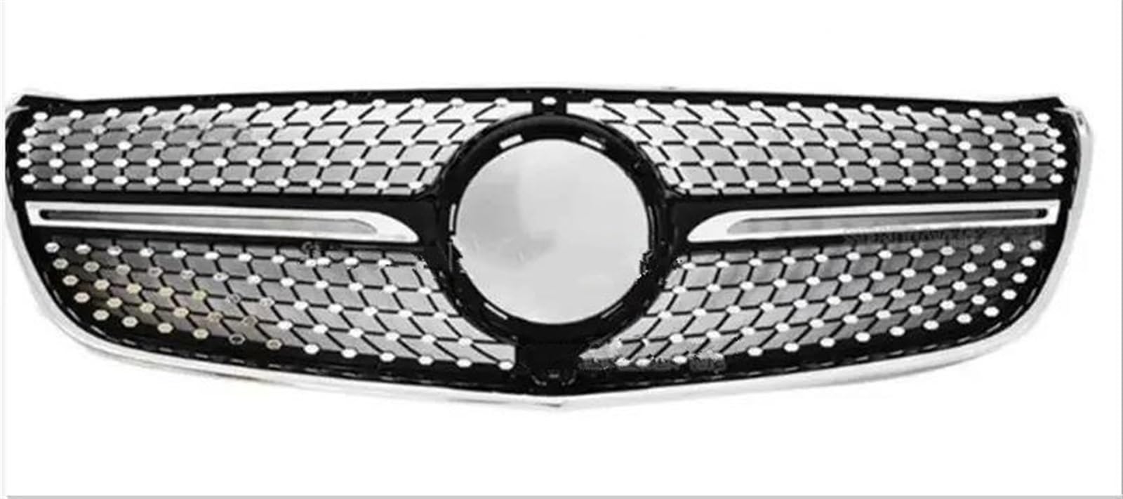 Racing-Kühlergrill Für Benz Für V-Klasse W447 V260 V250 2015 2016 2017 2018 2019 Diamantgrill Schwarz Silber Frontstoßstange Renngrill Glänzender Kühlergrill(Style B) von AJHJET