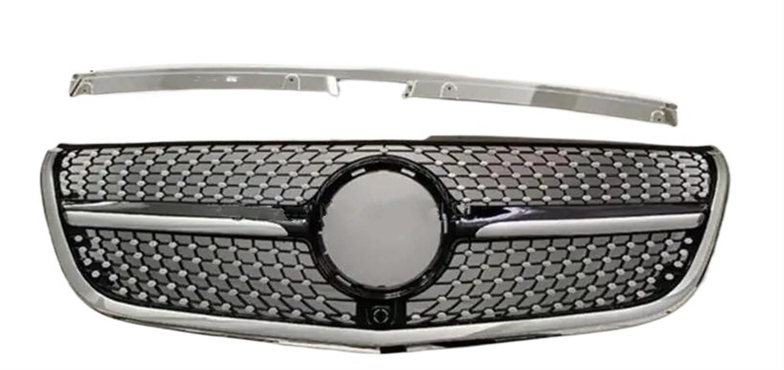 Racing-Kühlergrill Für Benz Für VITO 2015 2016 2017 2018 2019 Diamant Kühlergrill Racing Grill Body Kit Zubehör Auto Kühlergrill Glänzender Kühlergrill(Style B) von AJHJET