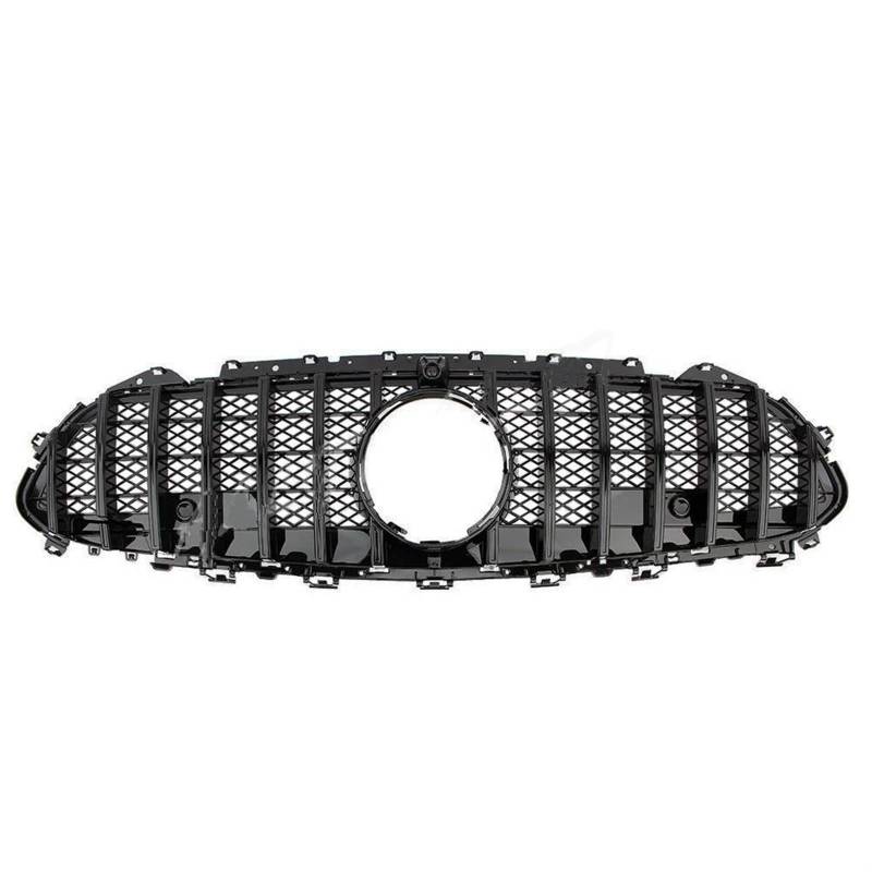 Racing-Kühlergrill Für Benz W257 C257 Für CLS Klasse 2019 2020 2021 Vorne Racing Billet Stoßstange Grille Oberen Facelift Gril Schwarz Silber Glänzender Kühlergrill(Schwarz) von AJHJET