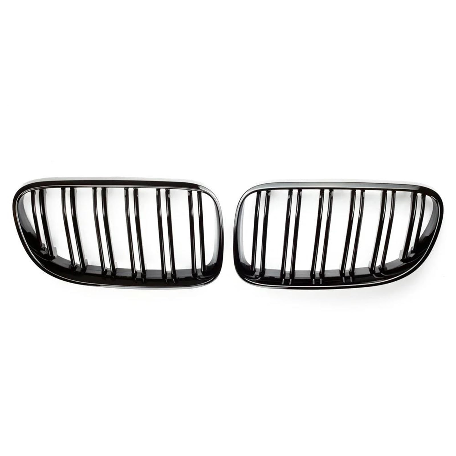 Racing-Kühlergrill Für E92 E93 3er-Serie 328I 335I Coupe LCI 2010 2011 2012 2013 2-teiliger schwarz glänzender Frontnieren-Doppellamellengrill Glänzender Kühlergrill von AJHJET