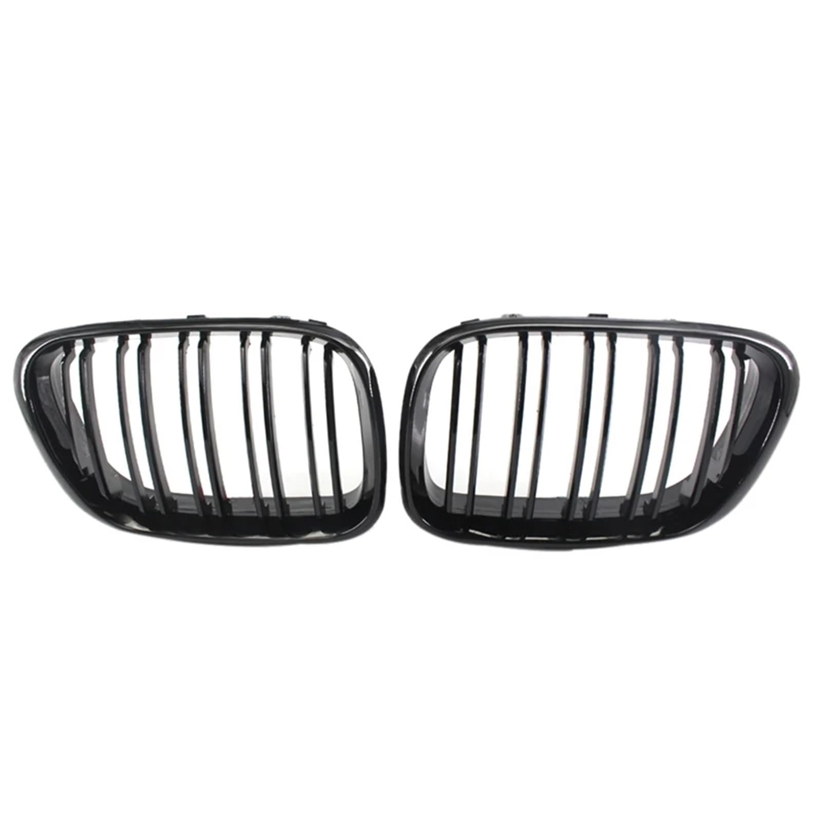 Racing-Kühlergrill Für X5 E53 1998 1999 2000 2001 2002 2003 Doppel Lamellen Sport Frontgrill Gitter Nierengrill Ersatz Glanz Schwarz Glänzender Kühlergrill von AJHJET