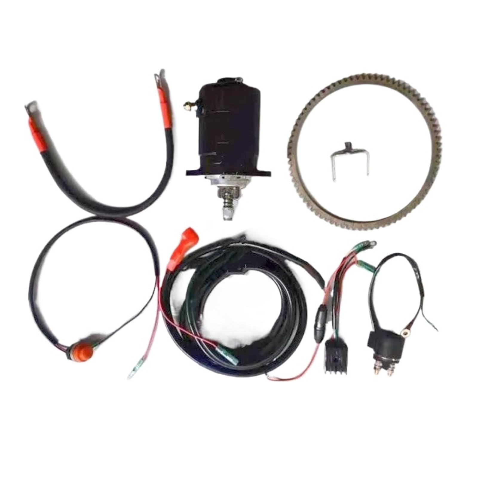 Startermotor Motor Anlasser Elektrostarter Umrüstsatz Für Mercury Marine 2-Takt 25 PS 30 PS Außenborder Anlasser Relaisschalter Zahnkranz Me30 Me30mh(with Ring Gear) von AJHJET