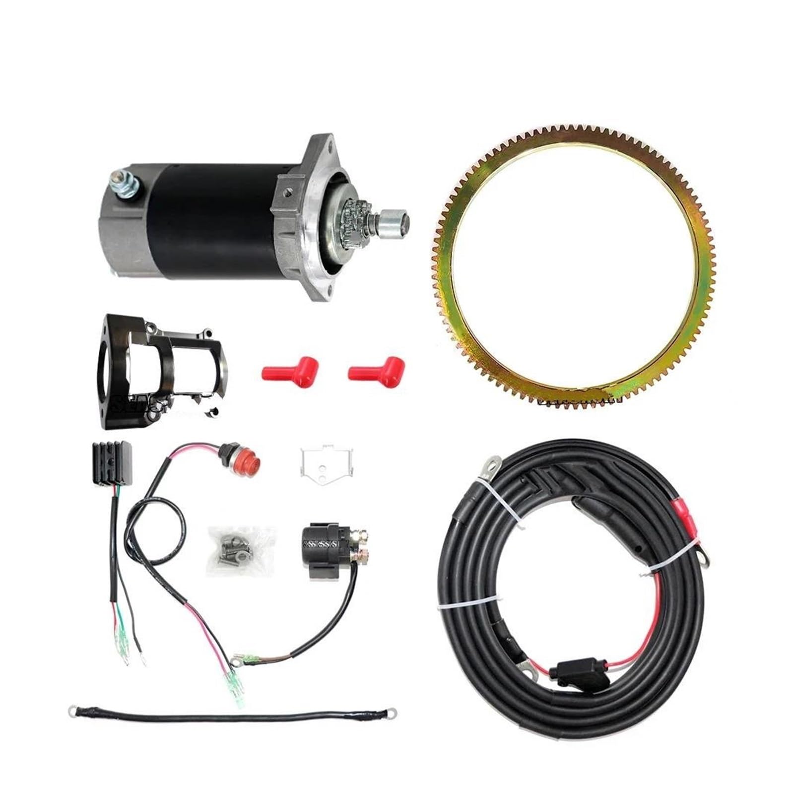 Startermotor Motor Anlasser Für Suzuki DT40 40 PS 2-Takt-Außenbordmotor-Anlasser-Relaiskabel Gleichrichter-Elektrostart-Kit von AJHJET