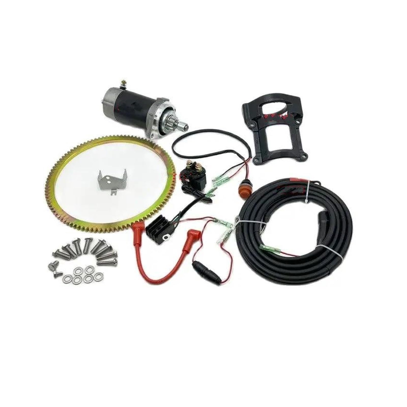 Startermotor Motor Anlasser Für Suzuki Für Dt40 40hp 2 Hub Starter Getriebe Ring Halterung Elektrische Starten Kit von AJHJET