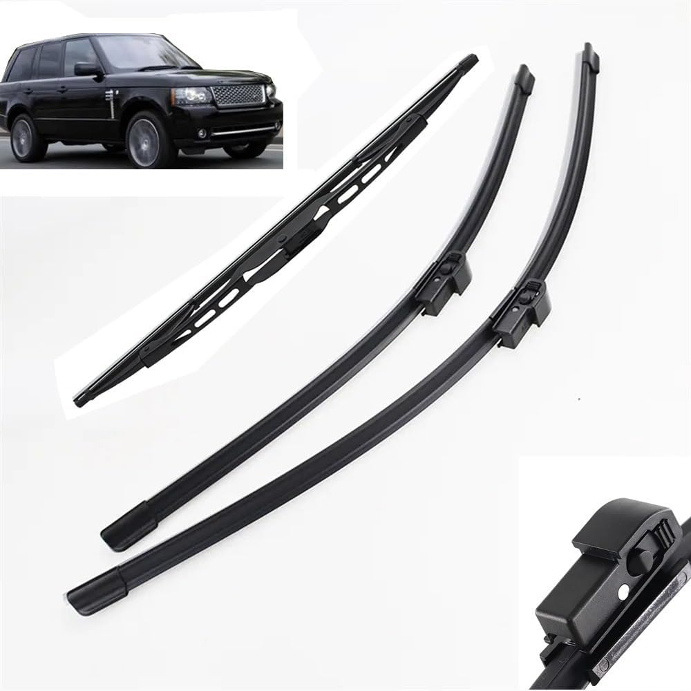 AJIH Auto Scheibenwischer für Land Rover Range Rover L322 Vogue HSE 2002–2012, Hochwertige Leiser Wischerarm Wischerblatt Scheibenwischer-Set von AJIH