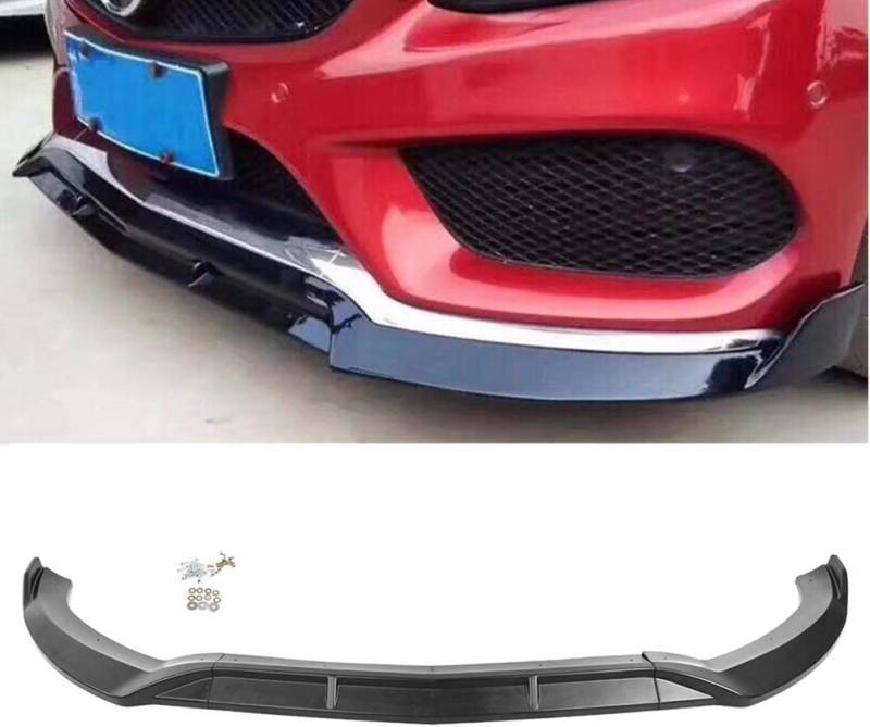 AJIH Auto Frontspoiler für Mercedes Benz W205 C-Class C300 C200 C180 2015 2016 2017, Frontstoßstange Lip Spoiler Car Front Bumper Anti Kollisionsschutz von AJIH