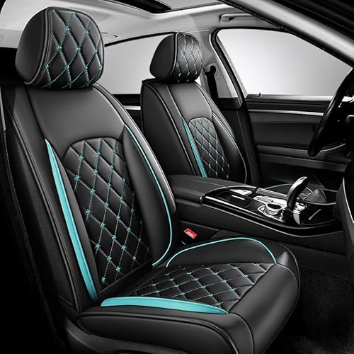 Auto Sitzbezüge für SUBARU Outback Trezia Vivio, Komfortabler Dauerhafter Sitzbezug Autositzschoner Innenraum Accessories,A/Front Seats-A/black green von AJIH