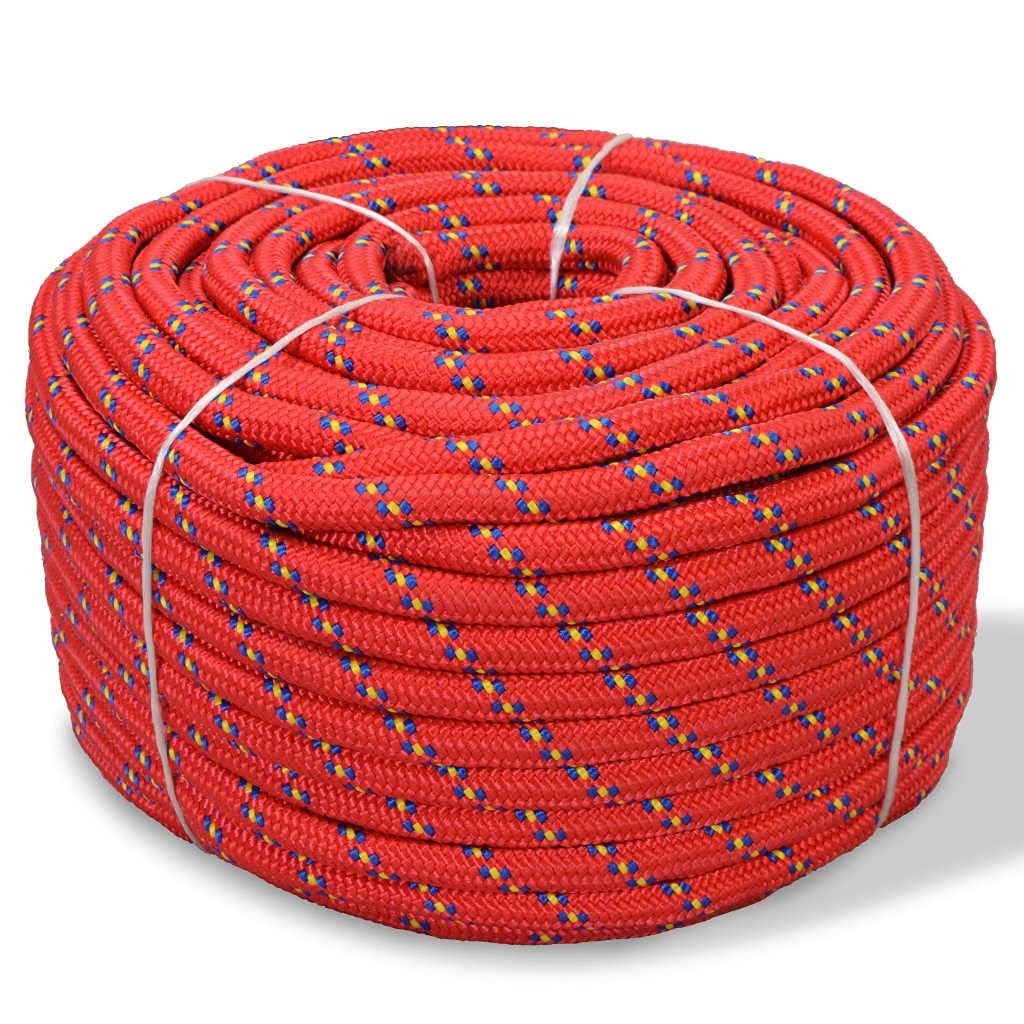 Marineseil Polypropylen 8 mm 100 m rot von AJJHUUKI