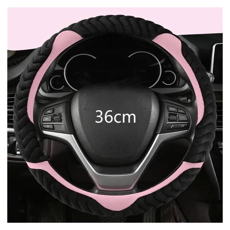 AJKSTDPV Lenkrad Schützen Für Aqua Für Prius D/O Form 36cm Auto Lenkrad Abdeckung Auto Lenkradbezug(Pink O Shape) von AJKSTDPV