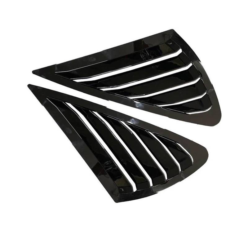 Auto Heckscheiben-Seitenspoiler Für Focus MK2 Für Fließheck 4D 2005-2013 Auto Heckscheibe Jalousien Seitendüse Lamellen Entlüftung Hinter Fensterläden Dekorative Teile Spoiler Wing(Bright Black) von AJKSTDPV