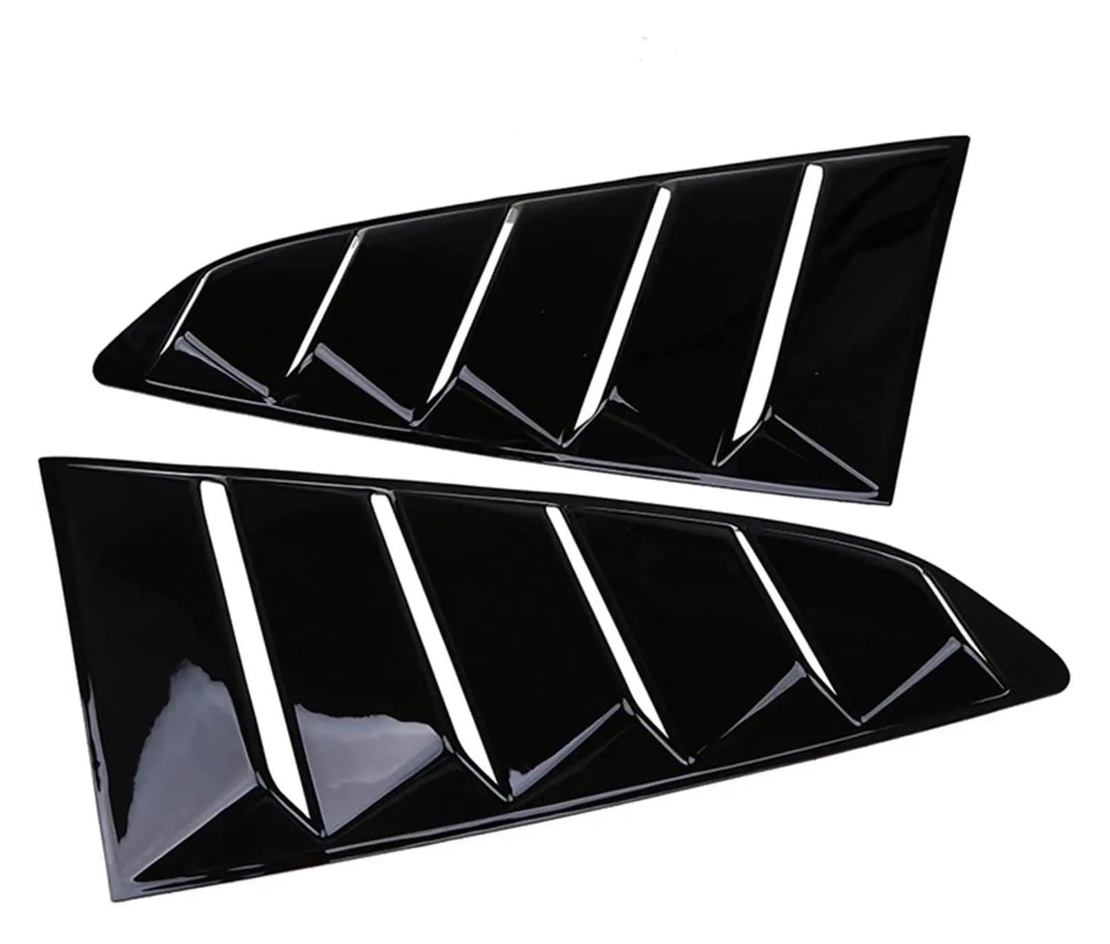 Auto Heckscheiben-Seitenspoiler Für Mustang 2015-2020 Auto Hinten Viertel Fenster Lamellen Spoiler Panel Seite Viertel Jalousie 2Pcs Spoiler Wing(Glossy Black) von AJKSTDPV