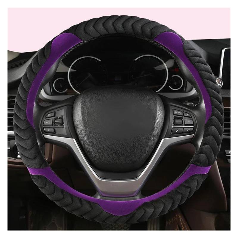 Lenkrad Schützen Für Aqua Für Prius D/O Form 36cm Auto Lenkrad Abdeckung Auto Lenkradbezug(Purple O Shape) von AJKSTDPV