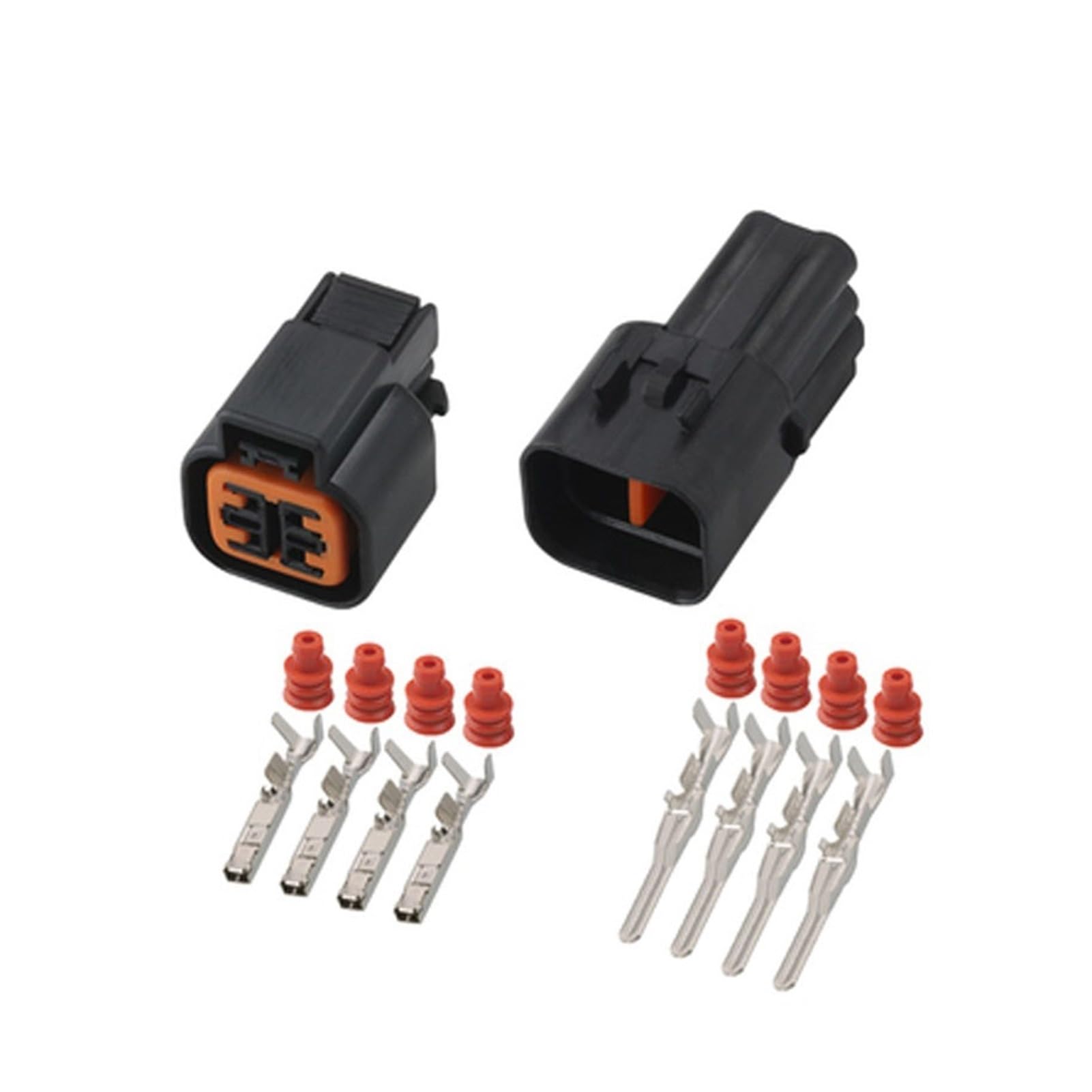 1/5/10/20/50/Sets 4 Pin Elektrischer dunkler Kunststoff-Verdrahtungsstecker Auto Wasserdichter Stecker Weiblich Stecker mit Anschlussdichtung Gummi(4p Female Male,10 Sets_4P) von AJOHBM