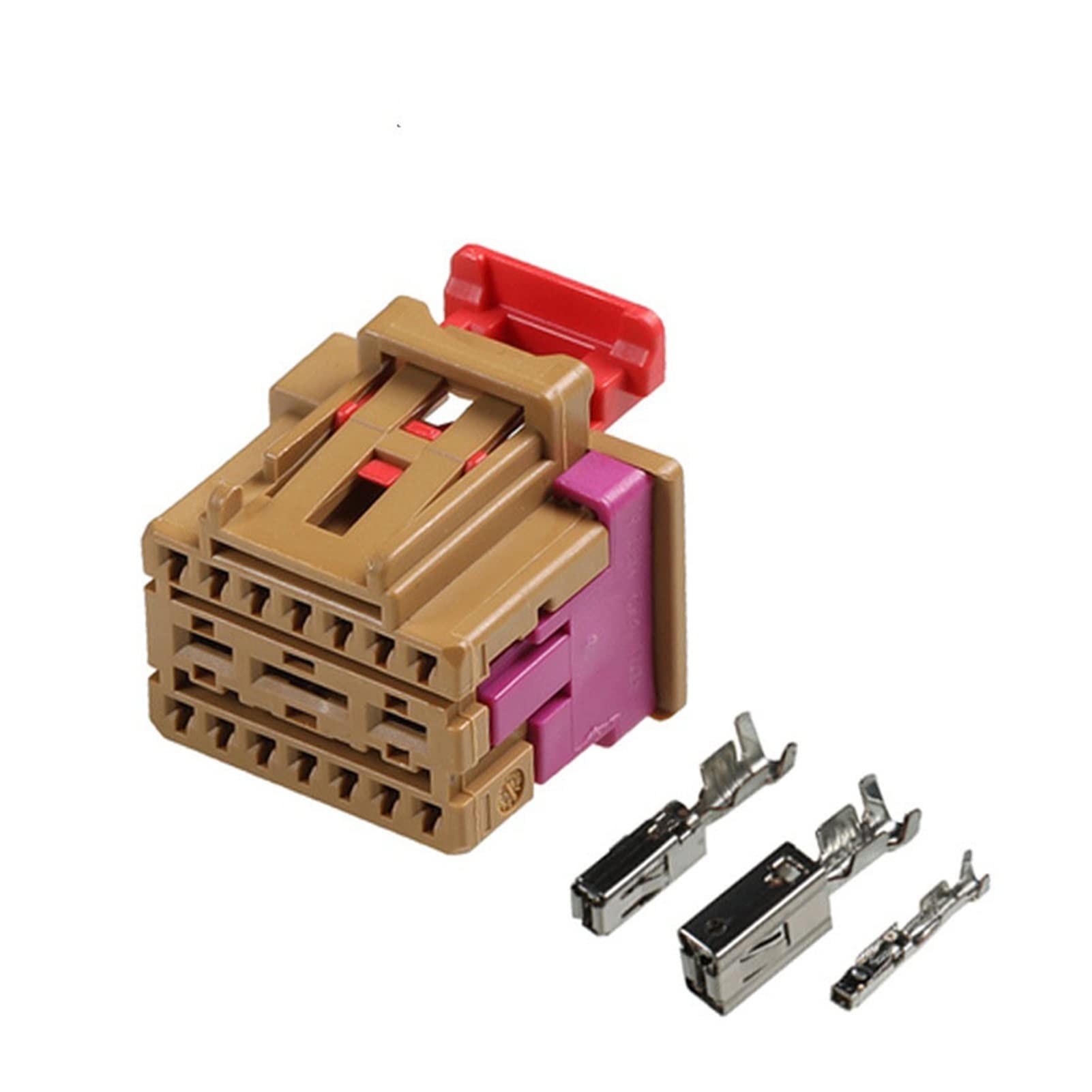 1-50 Sets 17 Pin Auto Vordersitz Stecker Braun Männlich Weiblich Stecker 4F0972575B Kompatibel Mit Kabelbaum Modifikation 8K0972483B/(17p Female,10 Sets) von AJOHBM