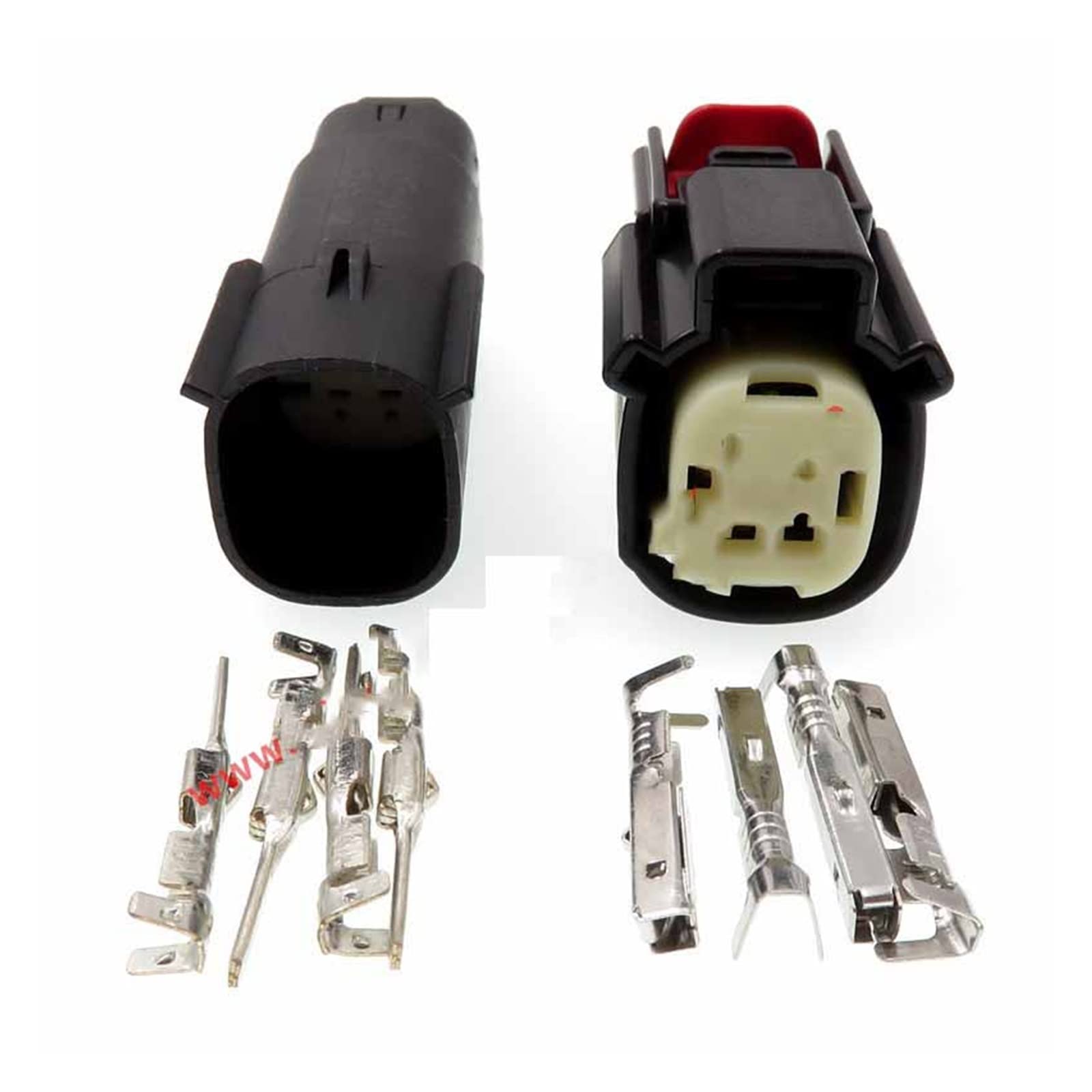 AJOHBM 10 Sätze 4 Pin weiblicher männlicher Automobilzellenanschluss Plug 33472-0401 33472-4049 kompatibel mit FO-RD von AJOHBM