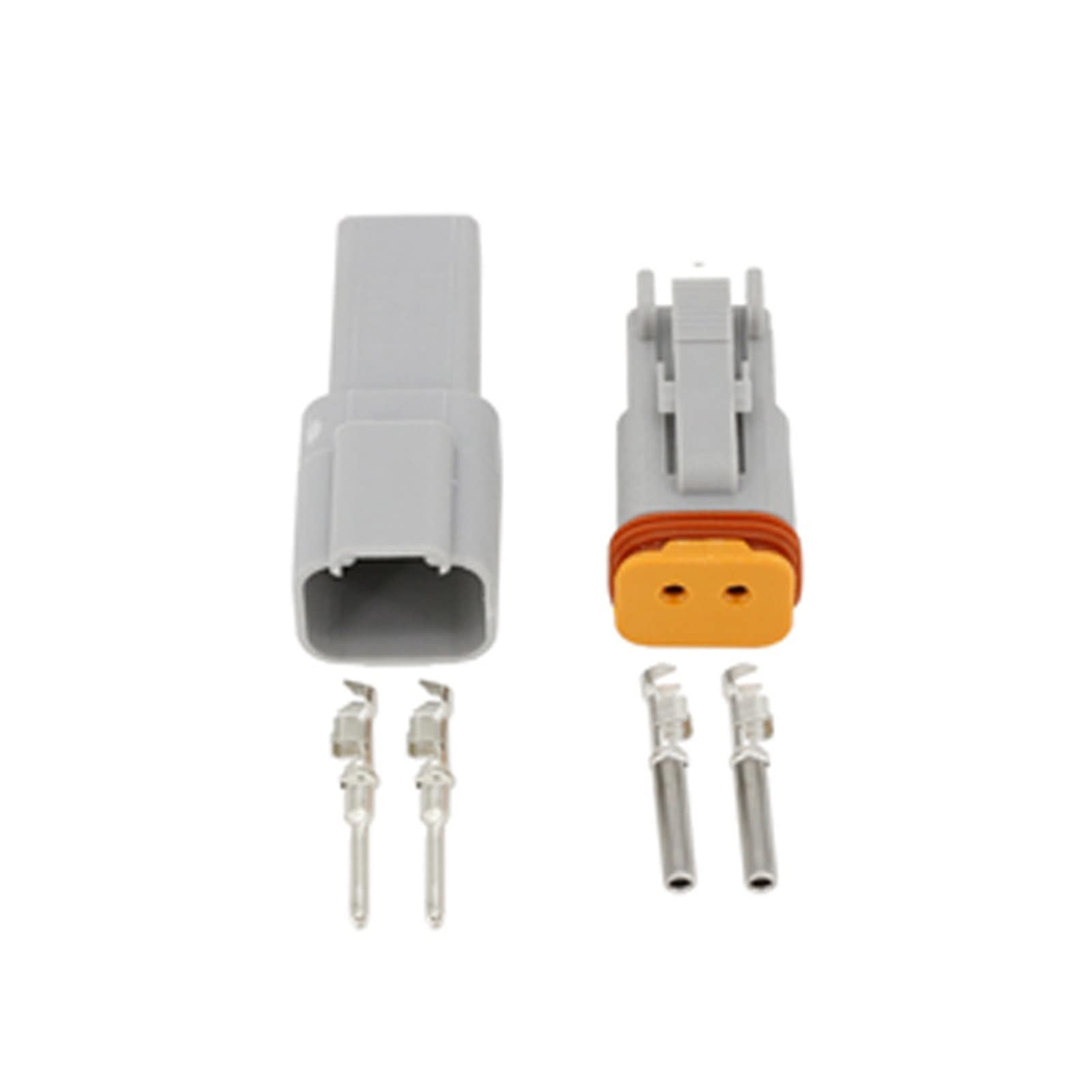 100 Sätze DT06/DT04 2/3/4/6/8/12 Stiftmotor/Getriebe wasserdichte elektrische Stecker Compatible With Auto, Compatible With Bus, Compatible With den Motor, Compatible With LKW(Gray 2P 100 sets) von AJOHBM