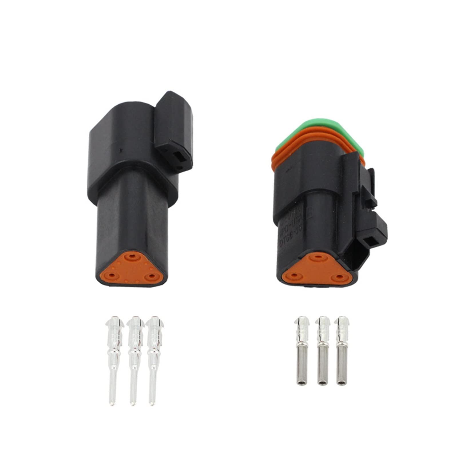 100 Sätze DT06/DT04 2/3/4/6/8/12 Stiftmotor/Getriebe wasserdichte elektrische Stecker Compatible with Auto, Compatible with Bus, Compatible with den Motor, Compatible with LKW(Black 3P 100 Sets) von AJOHBM