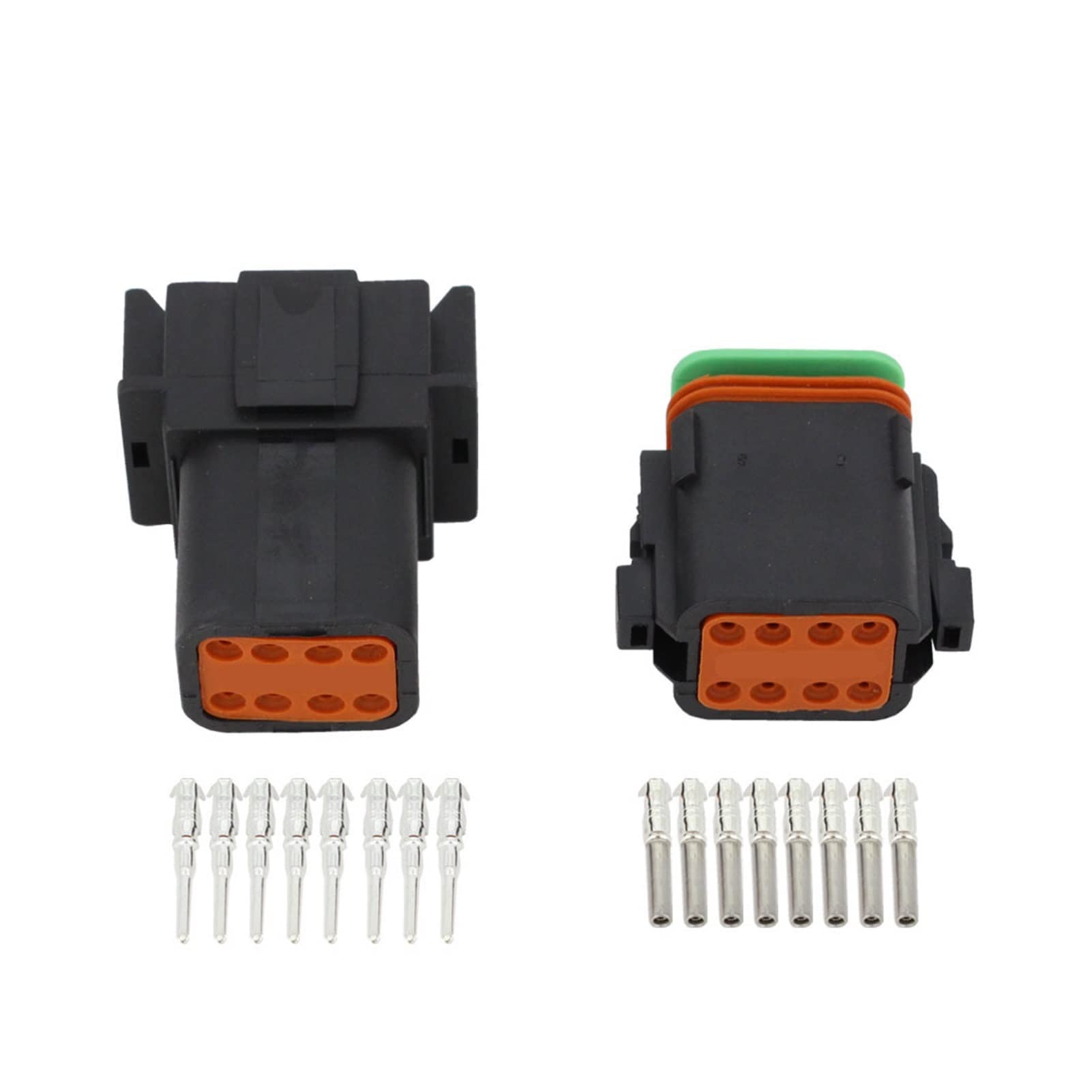 100 Sätze DT06/DT04 2/3/4/6/8/12 Stiftmotor/Getriebe wasserdichte elektrische Stecker Compatible with Auto, Compatible with Bus, Compatible with den Motor, Compatible with LKW(Black 8P 100 Sets) von AJOHBM