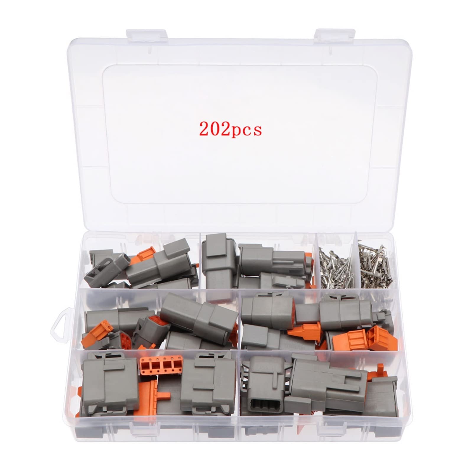 202/185pcs wasserdichtes Drahtverbinder Kit DTM06 2/3 / 4/6/8/12s Pin-Auto Elektrischer Automobil-Connectorplug-LKW-Kabelbaum(202pcs) von AJOHBM