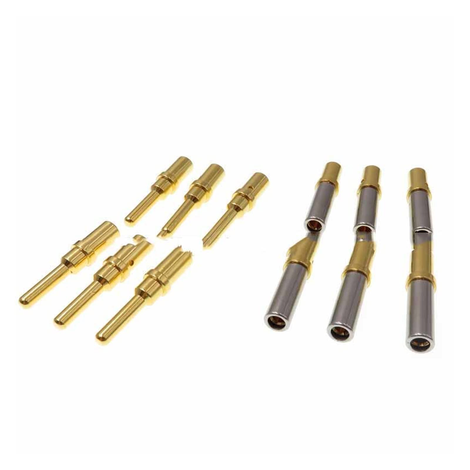 50 Stück DTP 0460-220-1231 0462-210-1231 Gold plattiert 12-1 4AWG Edelstahlstift Automobilanschlussanschluss, kompatibel mit Deu-Tsch(50 Pcs Male) von AJOHBM