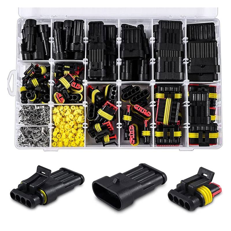 70 8 stücke 1-6 Pins versteckte wasserdichte steckverbinder 43 sätze Auto Marine Dichtung elektrische draht stecker stecker LKW ​​harnness 30 0V 12A. Kit(708pcs) von AJOHBM