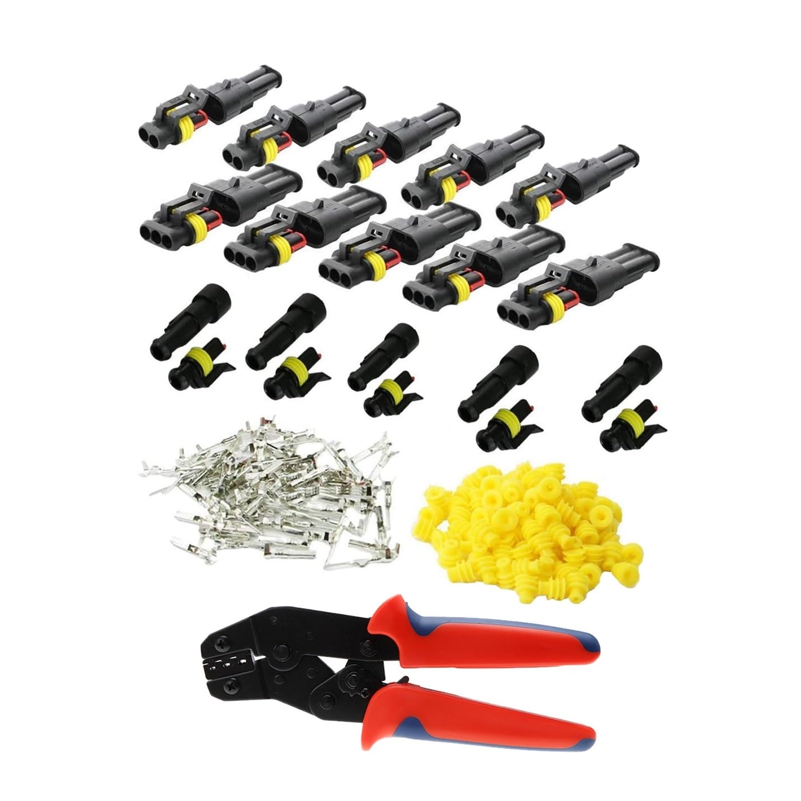 708/408/382/194/240/296/194/1 5pcs 1-6pins wasserdichte Steckverbinder Marine-Steckverbinder Elektroautomobile Anschlussstecker Electric Wire Stecker Versteckt(15pcs with plier) von AJOHBM