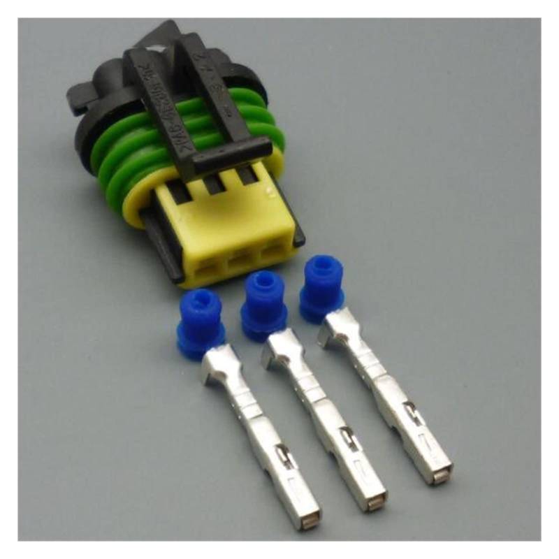 AJOHBM 5Sets 3 Pin 1,5 mm Auto Kunststoff wasserdichtes Kabelbaumkabelbaumanschluss Autowänderinnen Sie weiblicher Stecker(100sets) von AJOHBM