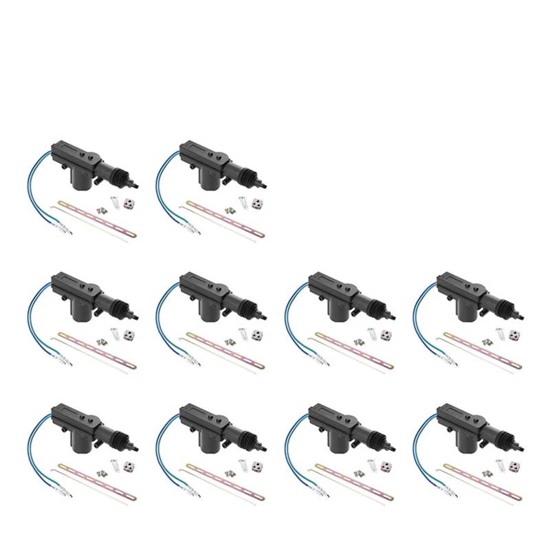 2-10set 12V Power Locking System Einzel Pistole Typ Kit Universal Auto Elektrische Fernbedienung Zentrale Türschloss Antrieb Auto Heavy-Duty Side Glasregler Fensterheber(2Wire 10set) von AJQBRMB