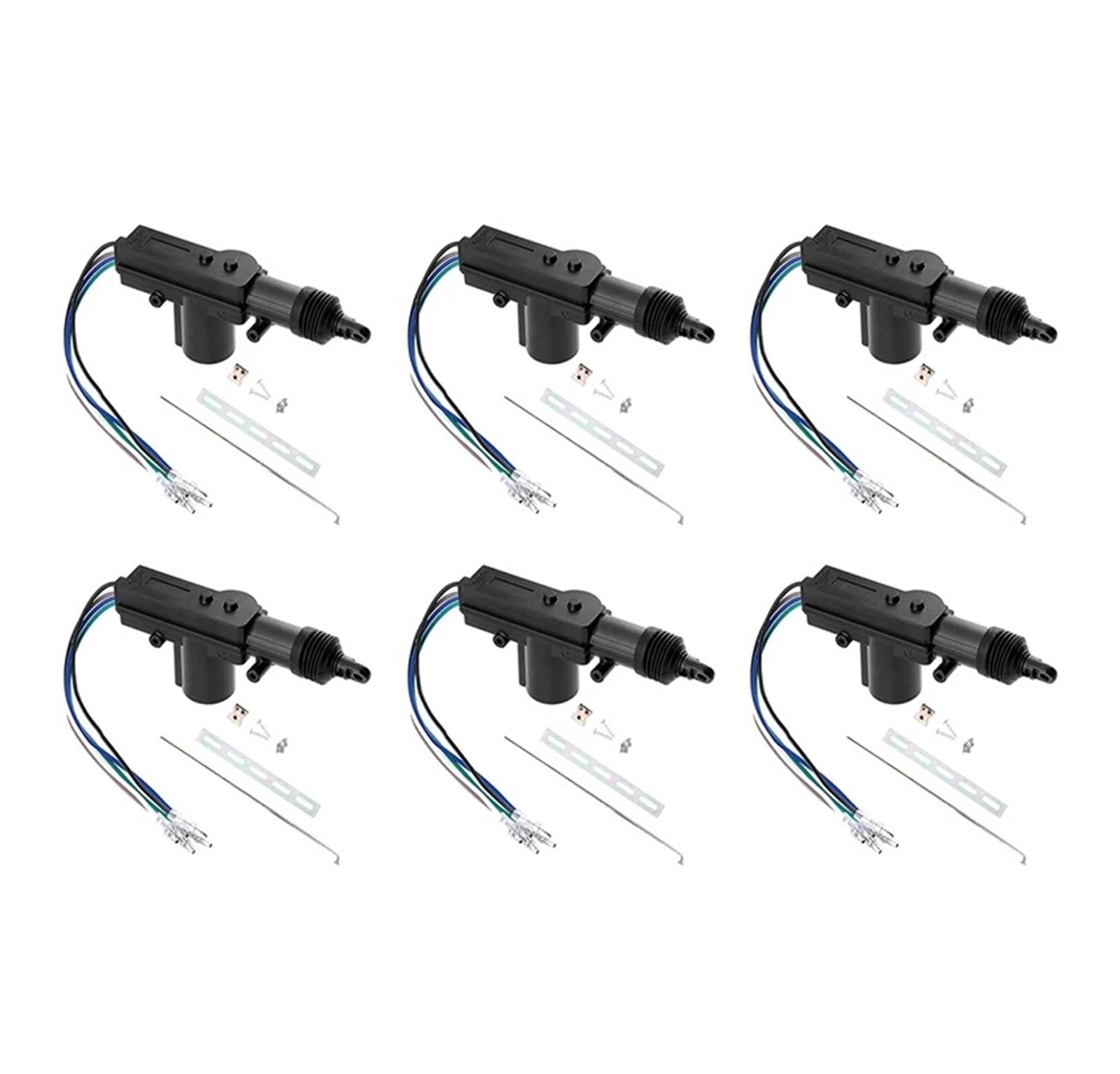 2-10set 12V Power Locking System Einzel Pistole Typ Kit Universal Auto Elektrische Fernbedienung Zentrale Türschloss Antrieb Auto Heavy-Duty Side Glasregler Fensterheber(5Wire 6set) von AJQBRMB