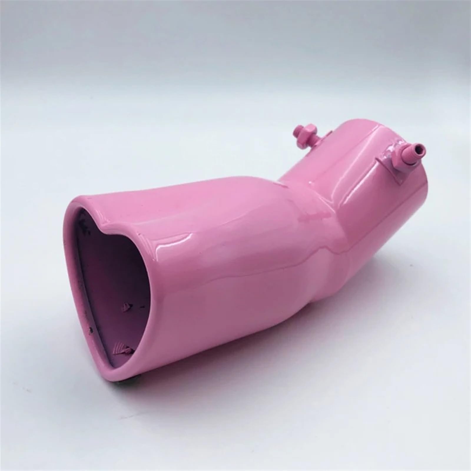 Auto Endrohr Autozubehör Universal Herzform Stil Edelstahl Kohlefaser Auspuffspitzen Schalldämpfer Endrohr Rohr Modifiziert Auspuffrohr(Pink Bent) von AJQBRMB