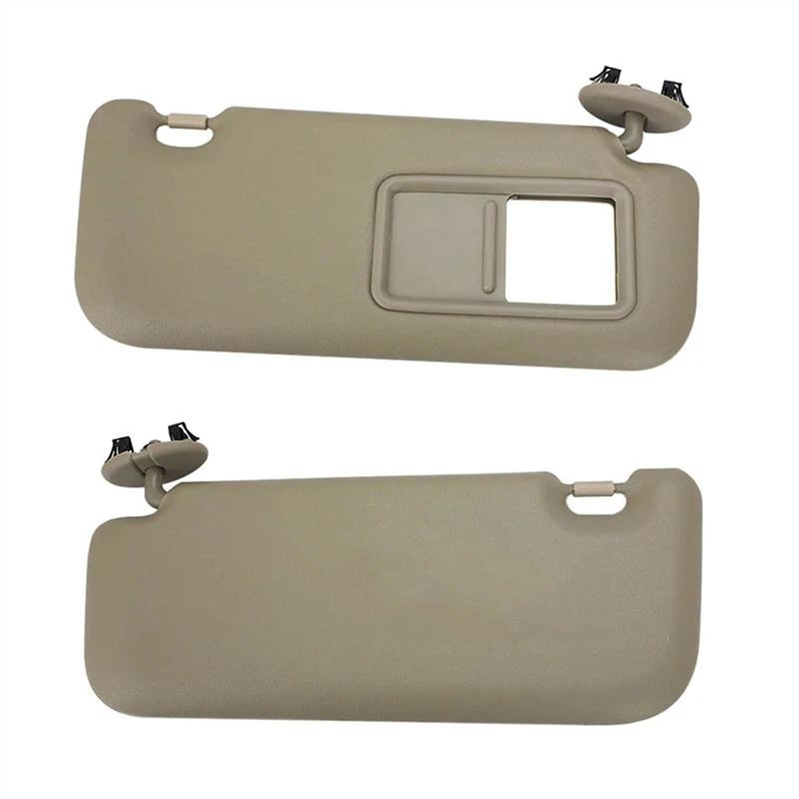 Auto Sonnenblende Auto-Innensonnenblende Mit Spiegel Für Toyota Für Auris Für Corolla 2010 2011 2012 2013, Linke Rechte Seite, Fahrer-/Beifahrerseite Innenraum Sonnenblende(Beige 1 Set) von AJQBRMB