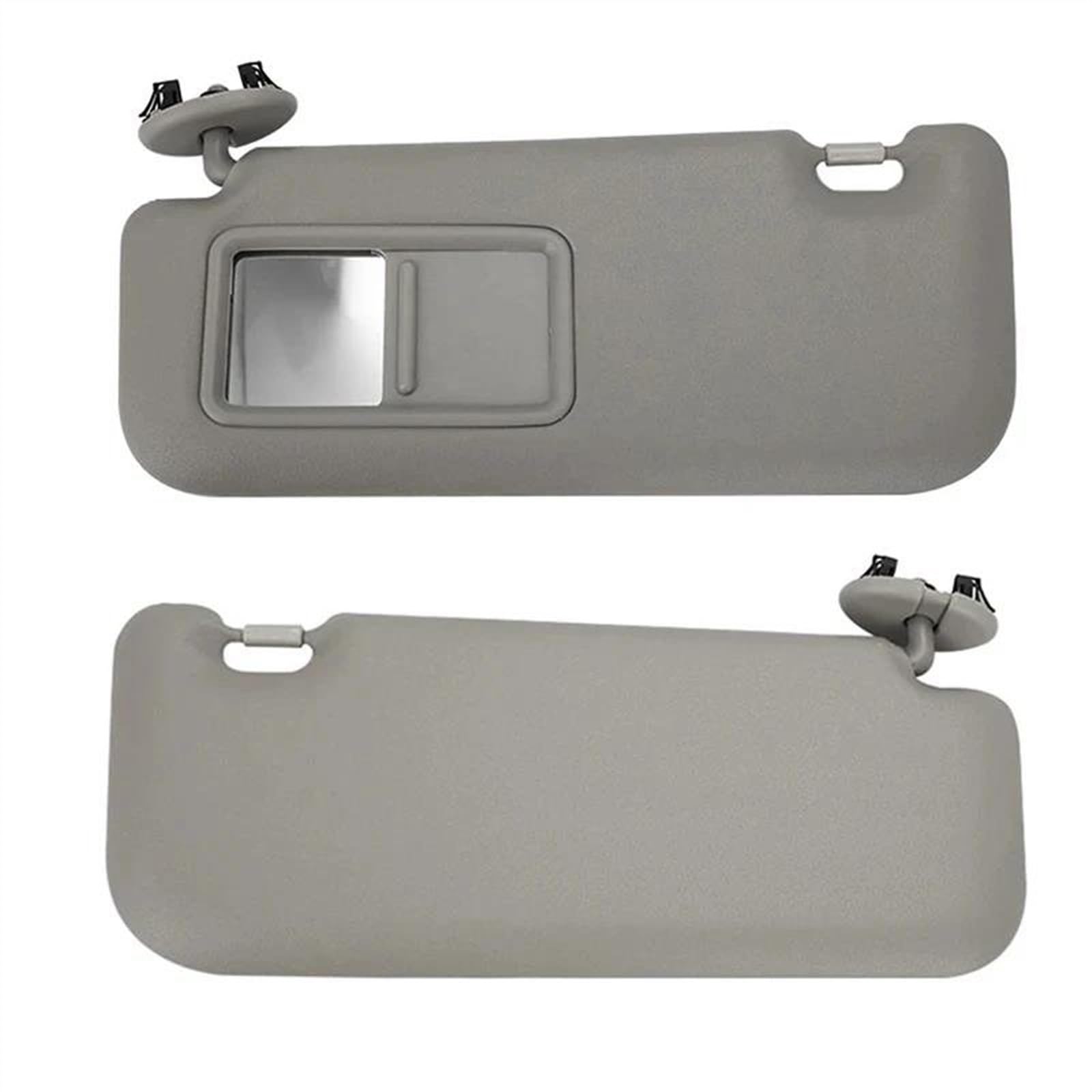 Auto Sonnenblende Auto-Innensonnenblende Mit Spiegel Für Toyota Für Auris Für Corolla 2010 2011 2012 2013, Linke Rechte Seite, Fahrer-/Beifahrerseite Innenraum Sonnenblende(Grey 1 Set) von AJQBRMB