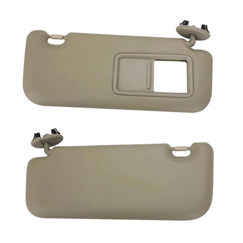 Auto Sonnenblende Für Toyota Für Auris Für Corolla 2010 2011 2012 2013 Autoinnenraum Sonnenblende Mit Spiegel Links Rechts Seite Fahrer Beifahrerseite Innenraum Sonnenblende(Beige 1 Set) von AJQBRMB