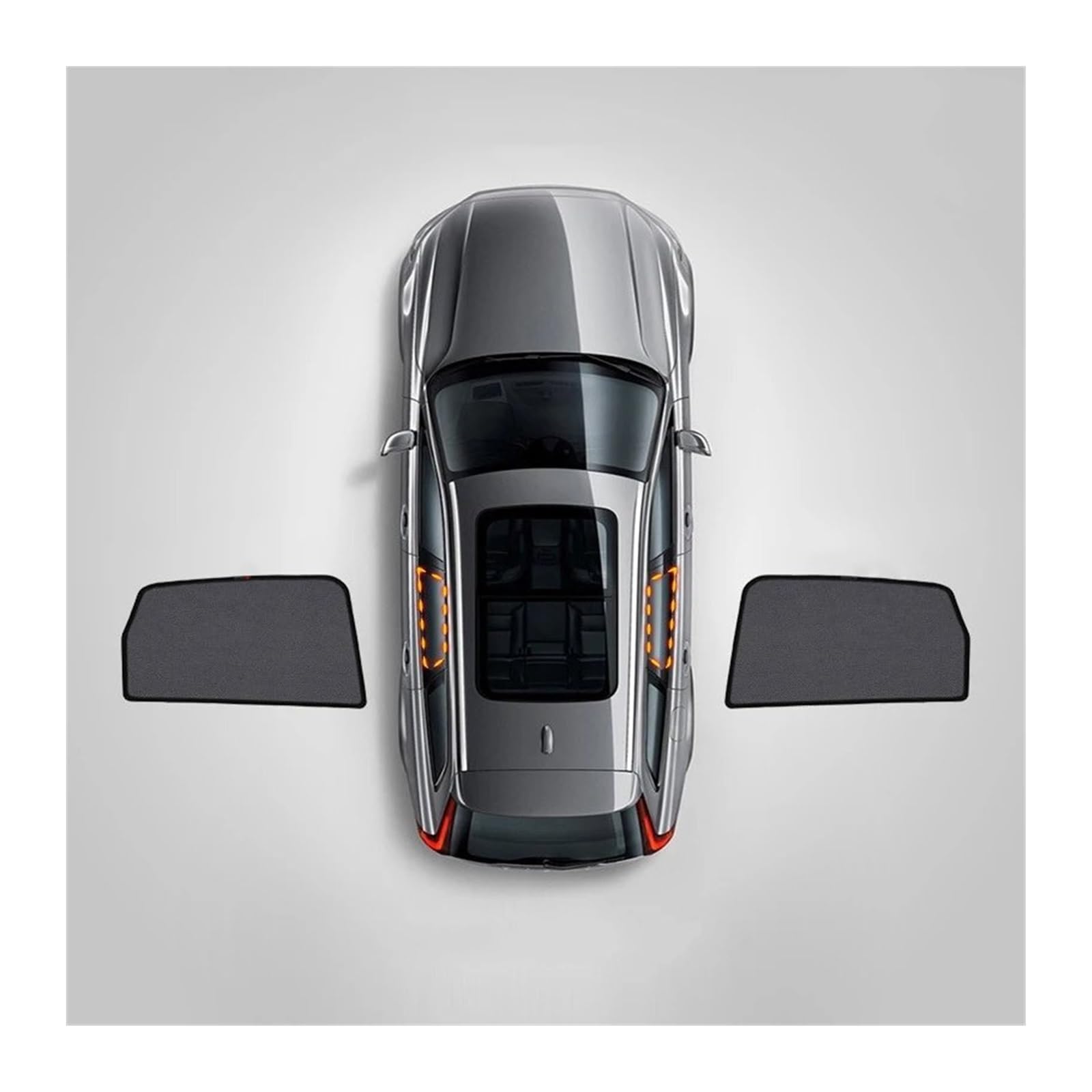 Autofenster-Visier Auto Sonnenblende Fenster Windschutzscheibe Abdeckung Sonnenschirm Vorhang Mesh Schatten Für Citroen Für C5 Für AIRCROSS 2017-2020 2021 2022 2023 Solljusskydd(2Pcs Rear) von AJQBRMB