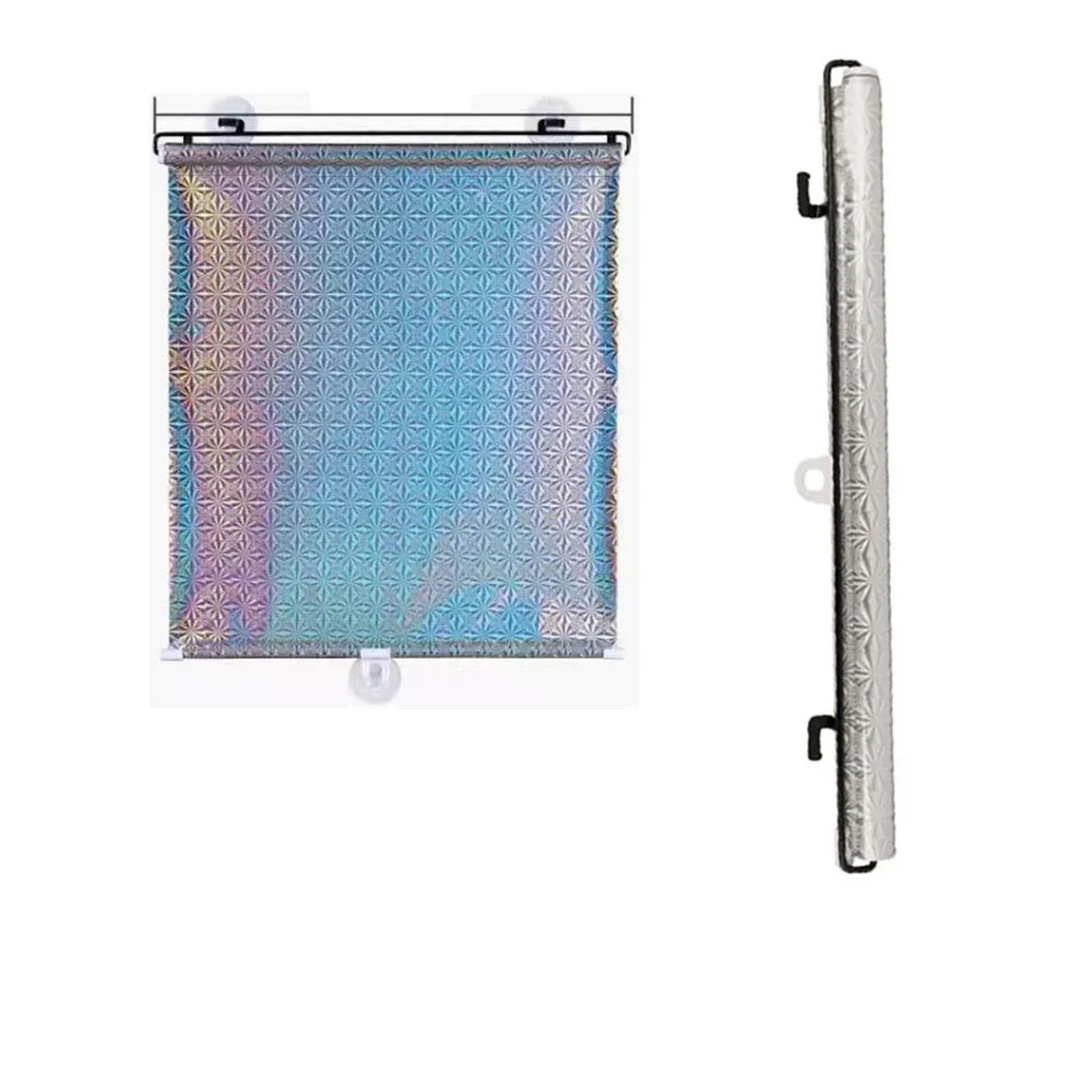 Autofenster-Visier Für Sonnenblenden, Sommer, UV-Schutz, Sonnenschutz, Schlafzimmerfenster, Auto-Rollo, Sonnenschutz, Einziehbare Windschutzscheibenvorhänge Solljusskydd(Silver 40x125cm) von AJQBRMB